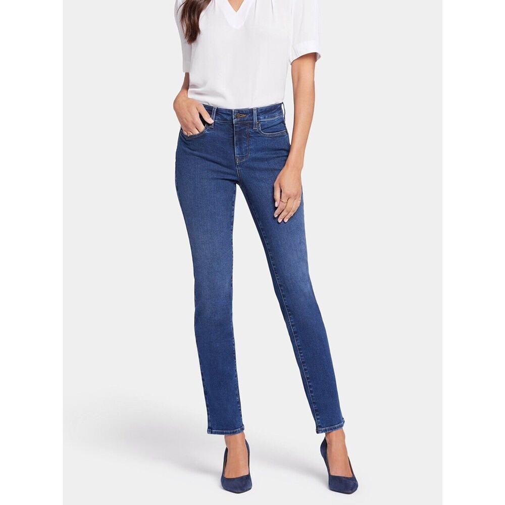NYDJ Sheri Slim Jeans In The Color Cooper Size 6 Women's Denim (MSRP $99)